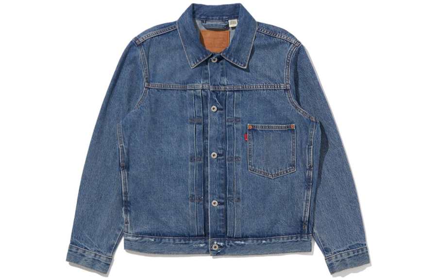 Levis Levis Denim Jackets Men's Blue Lapel Moderate Straight Fit