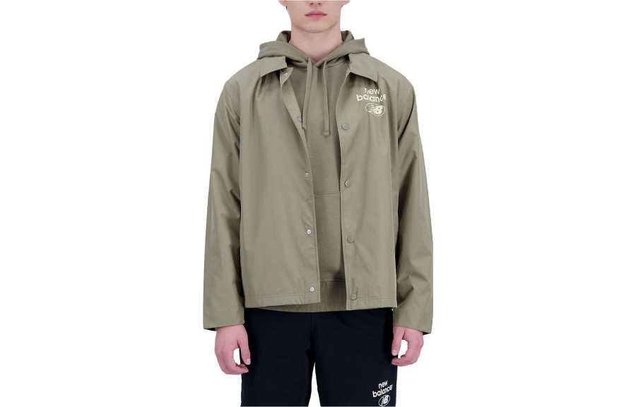 New Balance New Balance Jackets Men's Olive Green Hooded Moderate Other