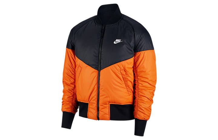 Nike Nike Puffer Jackets Men's Orange Black Multicolor Baseball Collar Moderate Other