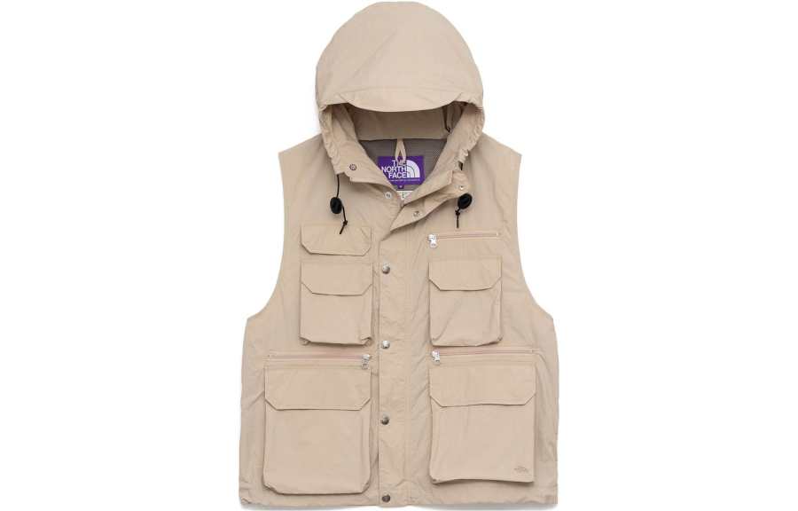 THE NORTH FACE PURPLE LABEL Vests Unisex Beige Hooded Non Detachable Moderate Other