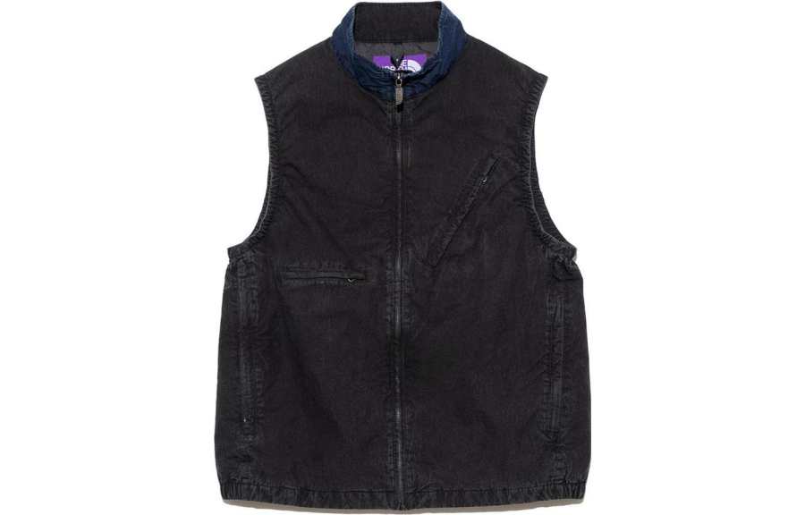 THE NORTH FACE PURPLE LABEL Vests Men's Black Stand Collar Moderate Other