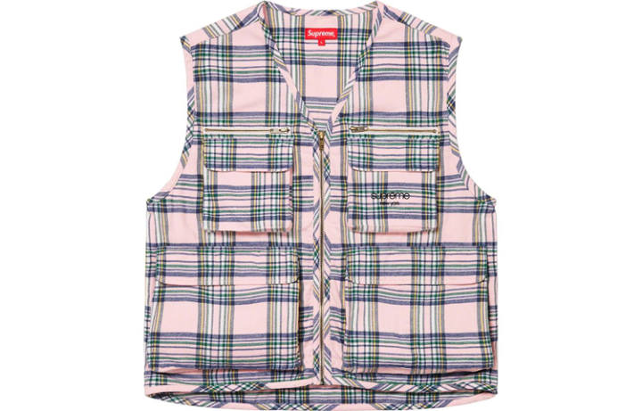 Supreme Supreme Tartan Flannel Cargo Vest