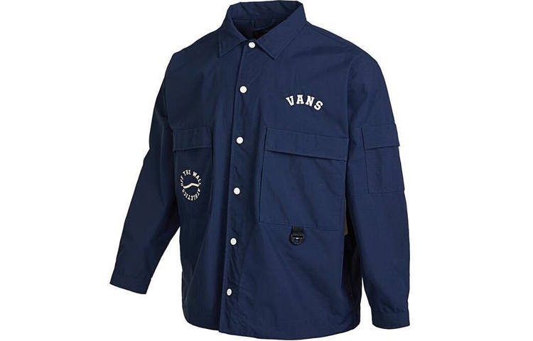 Vans Vans Jackets Men's Dark Blue Lapel Moderate Workwear