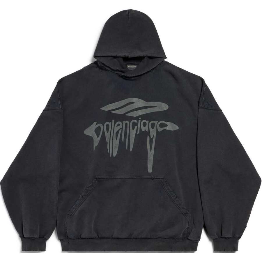 Balenciaga 3b Liquefied Oversized Hoodie