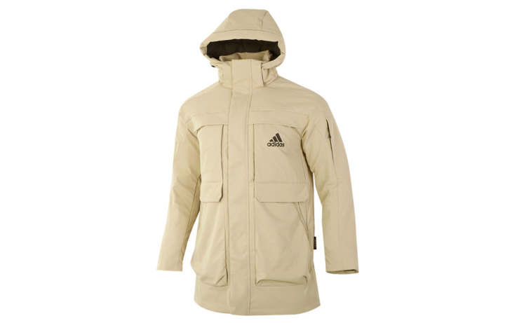 Adidas Adidas Down Jackets Men's Khaki Hooded Moderate Other