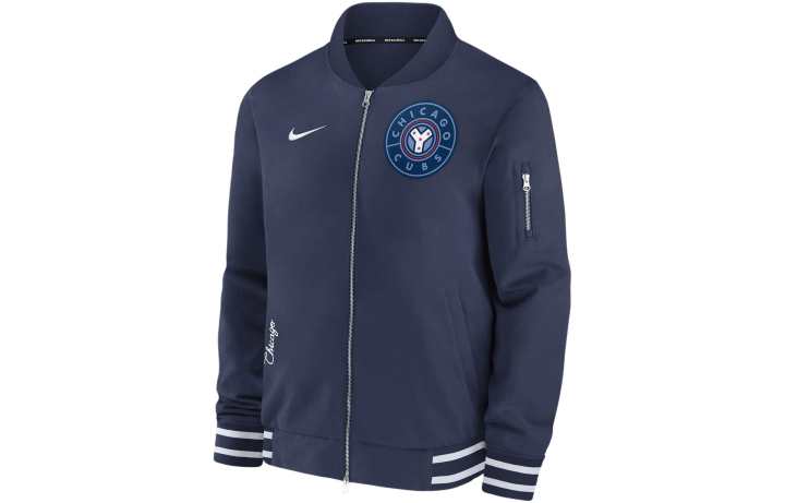 Nike Nike Chicago Cubs Authentic Collection City Connect Game Time Men's Nike Mlb Full Zip Bomber Jacket