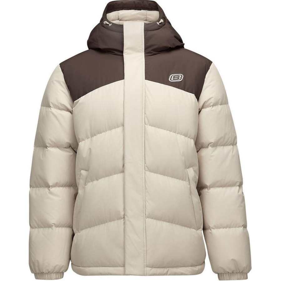 Skechers Wilderness Outdoor Collection Down Jacket Men's Light Brown