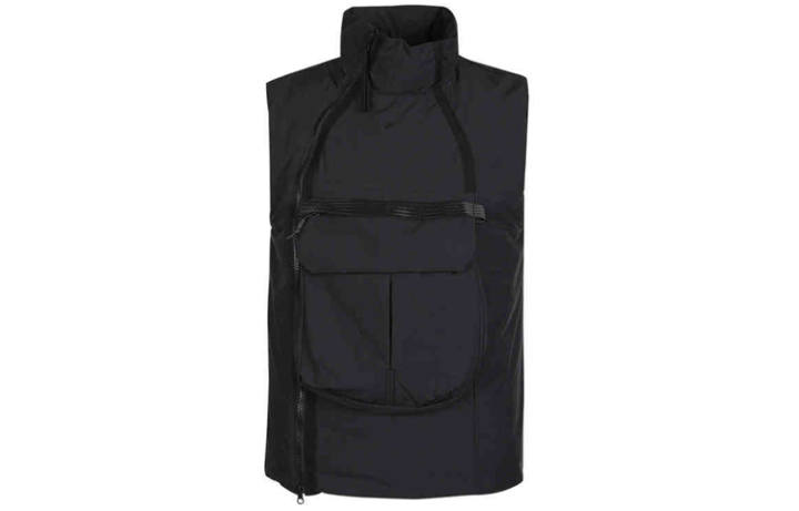 Nike Nike SPORTSWEAR TECH PACK Vests Men's Black Stand Collar Thickened Workwear