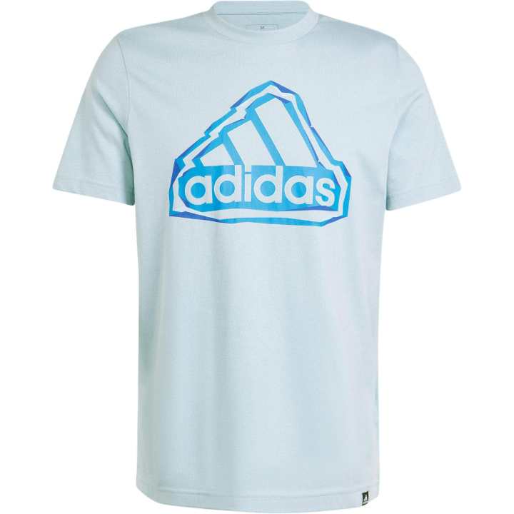 Adidas Adidas T Shirts Men's Blue Crew Neck Moderate Straight Fit