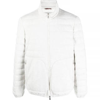 Brunello Cucinelli Jackets Men's Ivory Stand Collar Thickened Other