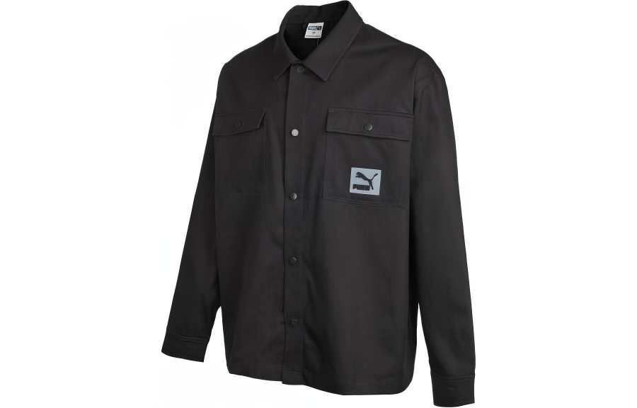 PUMA PUMA Leisure Jackets Men's Gray Lapel Moderate Workwear