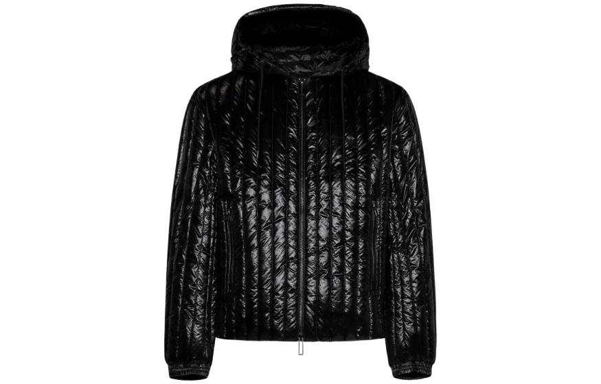EMPORIO ARMANI 【Previous Season】logo-embroidered hooded padded jacket