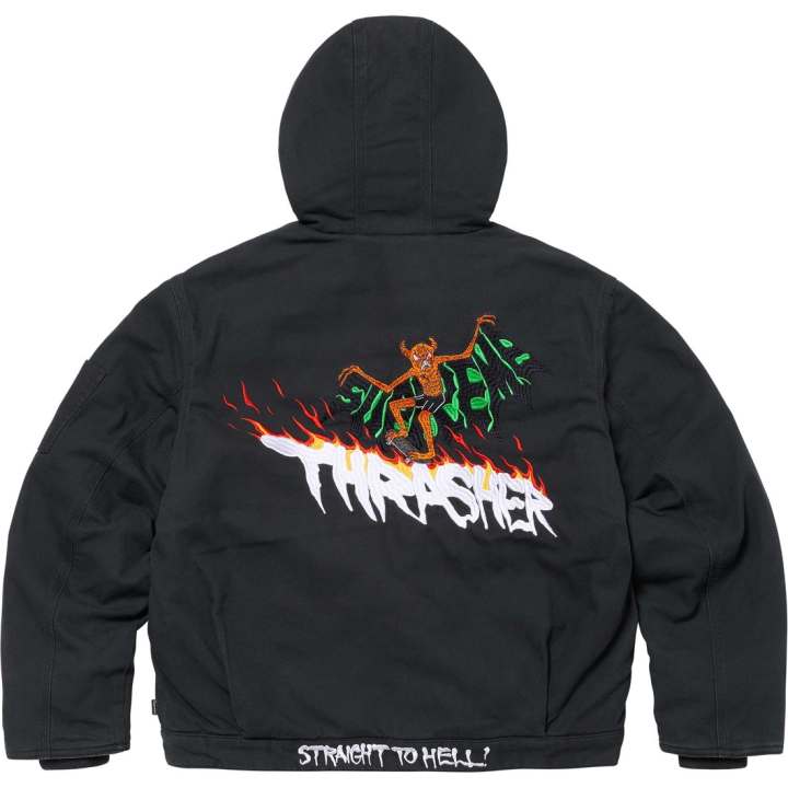 Supreme Supreme Thrasher Hooded Work Jacket Brown
