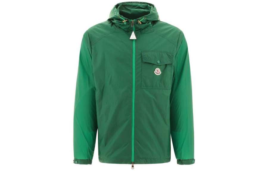 Moncler Moncler Logo Patch Zip Up Jacket