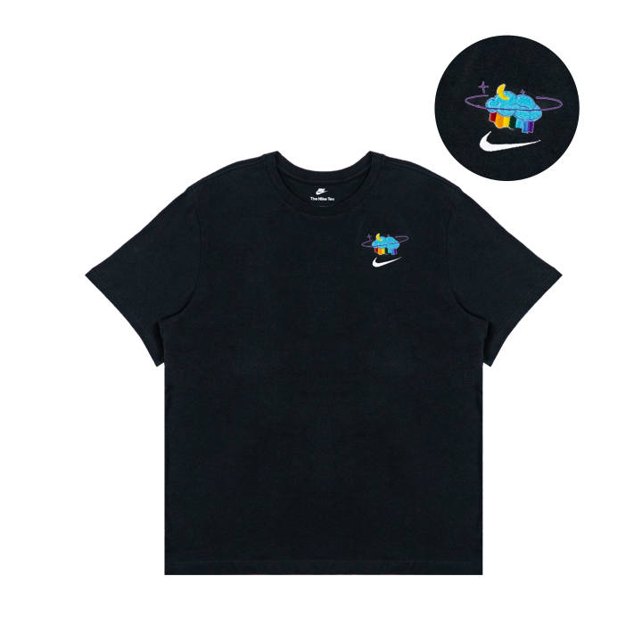 Nike Nike T Shirts Unisex Black Crew Neck Moderate Straight Fit