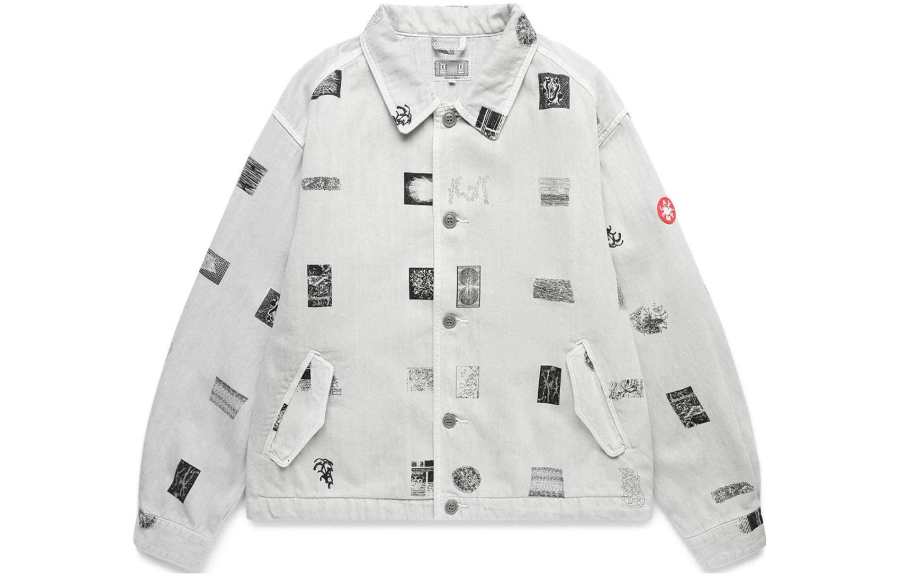Cav Empt Cav Empt Jackets Men's Gray White Lapel Moderate Other