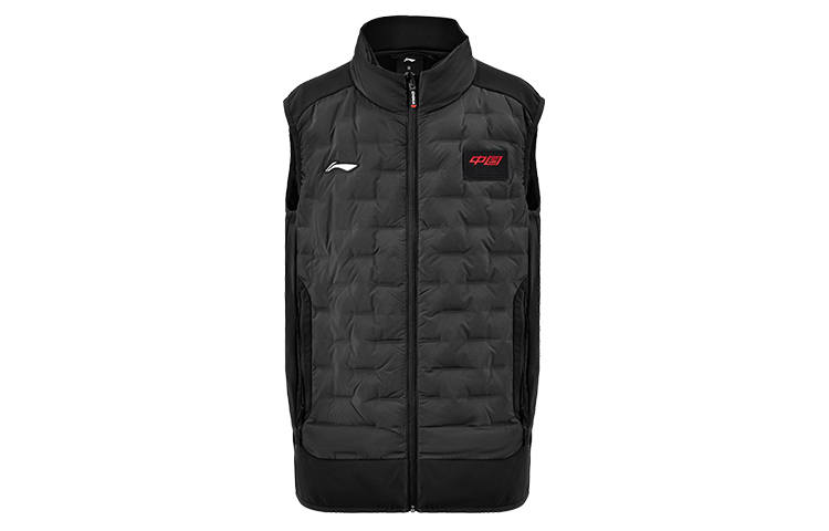 Li-Ning Li Ning Down Vests Men's Black Stand Collar Moderate Other