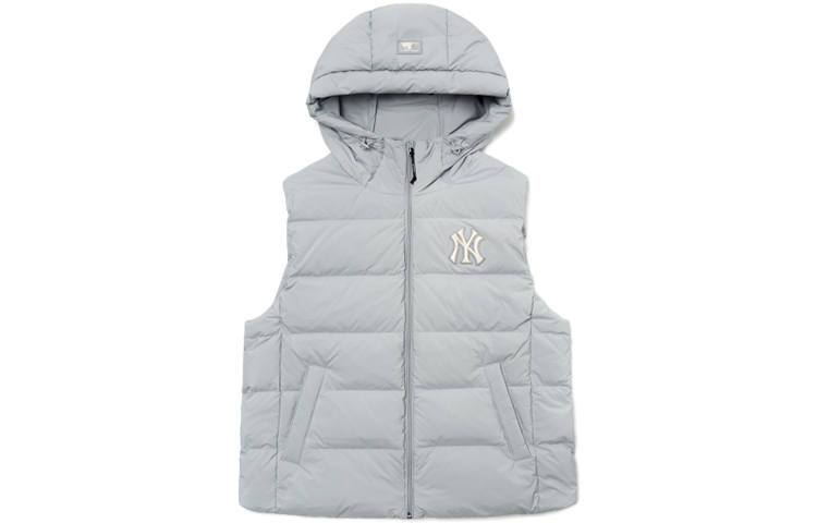 MLB MLB New York Yankees Down Vests Unisex Gray Hooded Moderate Other