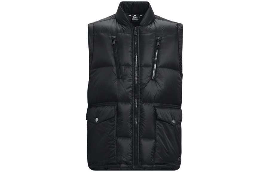 Under Armour Under Armour Down Vests Men's Black Stand Collar Moderate