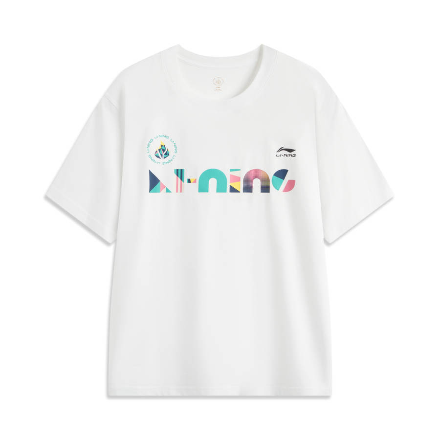Li-Ning Li Ning Sports Trendy Collection T Shirt Unisex Standard White