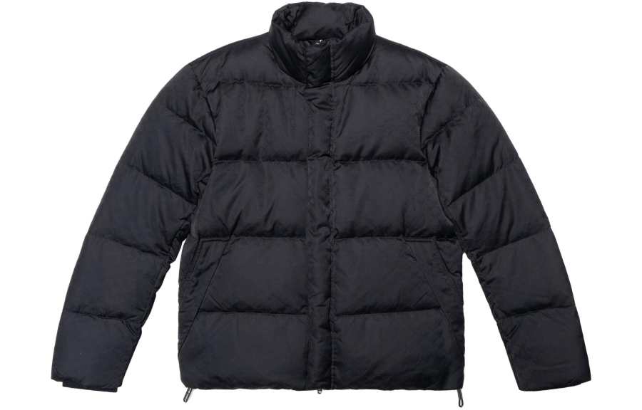 EMPORIO ARMANI Monogram Printed High Neck Down Jacket