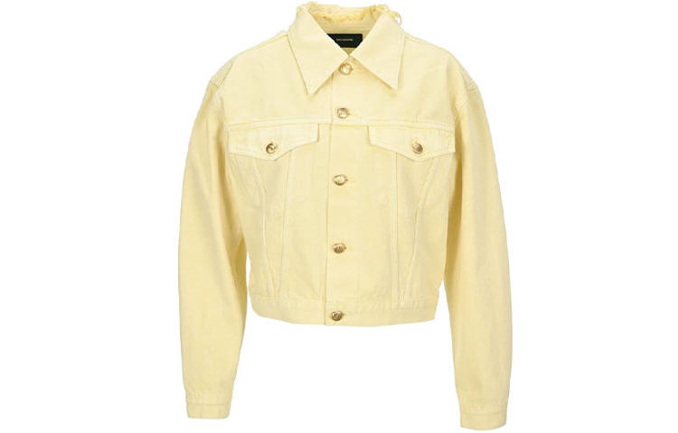 WE11DONE WE11DONE Denim Jackets Unisex Yellow Lapel Moderate Straight Fit