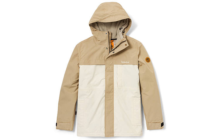 Timberland Waterproof And Windproof To Keep Warm Windbreaker Jacket Men's Bean Paste/Smoke White