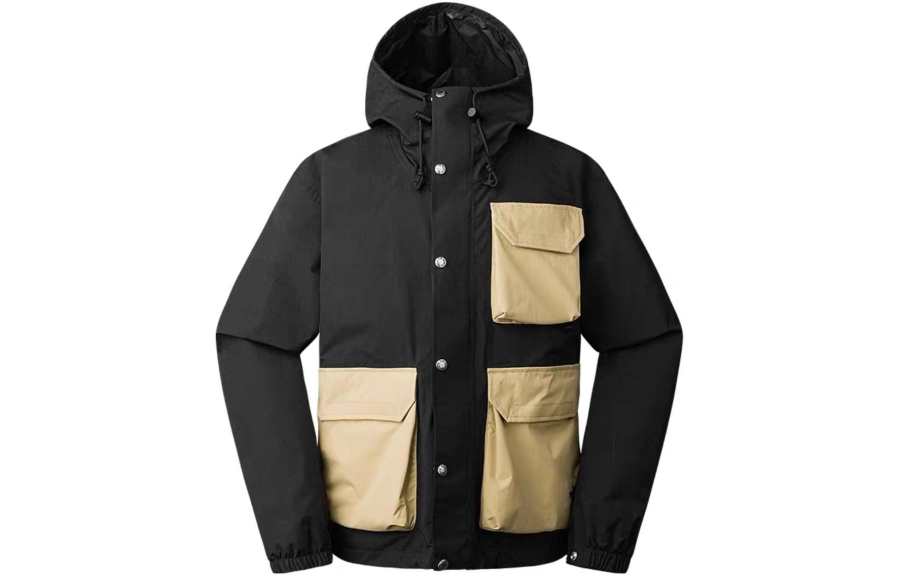 THE NORTH FACE Outdoor Hiking Waterproof, Windproof, And Breathable Windbreaker Jacket Men's Black