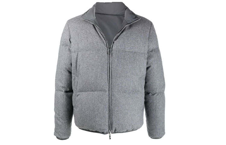 THOM BROWNE THOM BROWNE Down Jackets Men's Gray Lapel Moderate
