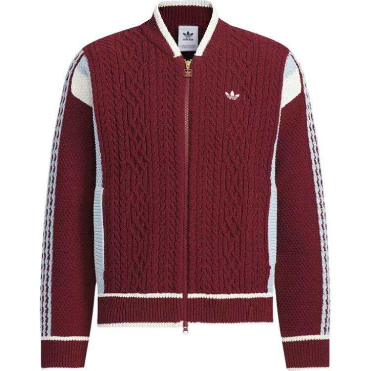 Adidas Originals RETRO CARDIGAN Knitwear Unisex Burgundy