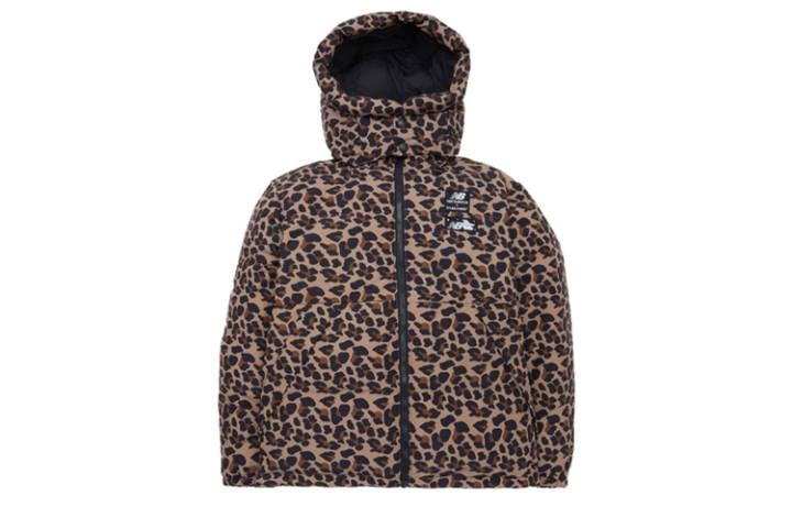 New Balance New Balance X TYAKASHA Down Jackets Unisex Leopard Print Multicolor Hooded Moderate Puffer Jacket
