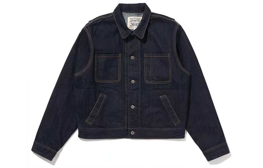 Levis Denim Jackets Men's Dark Indigo Lapel Moderate Straight Fit