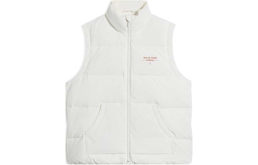 Li-Ning Li Ning Down Vests Men's Ivory Stand Collar Moderate Other