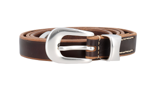 OUR LEGACY Solid Color Design Cow Leather Belts Men's Brown Width 2CM
