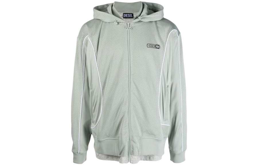 DIESEL DIESEL Logo-patch Zip-up Hoodie
