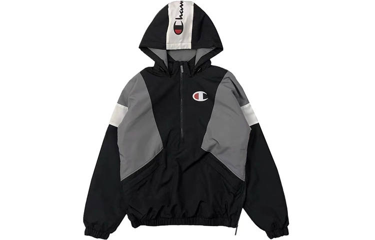 Champion Champion Puffer Jacket US Version Unisex Black Gray