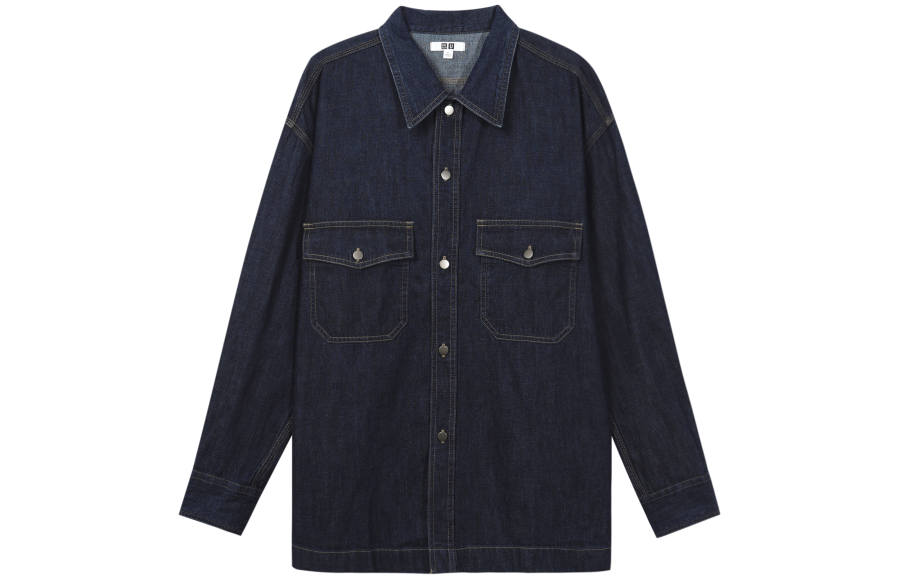 UNIQLO Denim Jacket Unisex Navy Blue