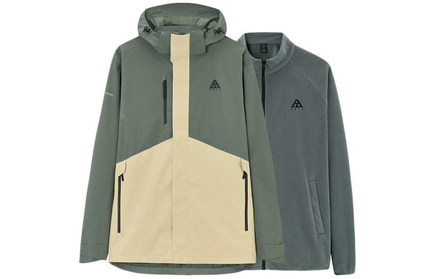 Anta Waterproof And Windproof Windbreaker Jacket Men's Aquatic Green