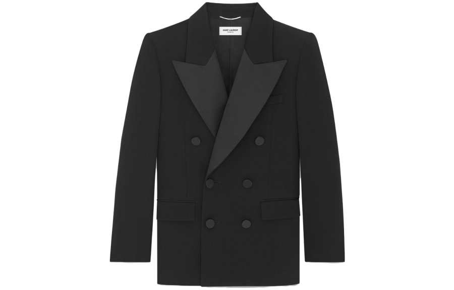 SAINT LAURENT SAINT LAURENT Double-breasted Wool Tuxedo Jacket