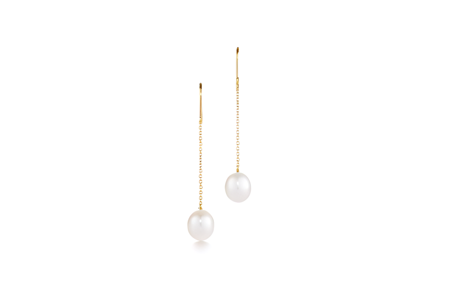 TIFFANY & CO. 18K Gold Pearl Earrings Women's Gold