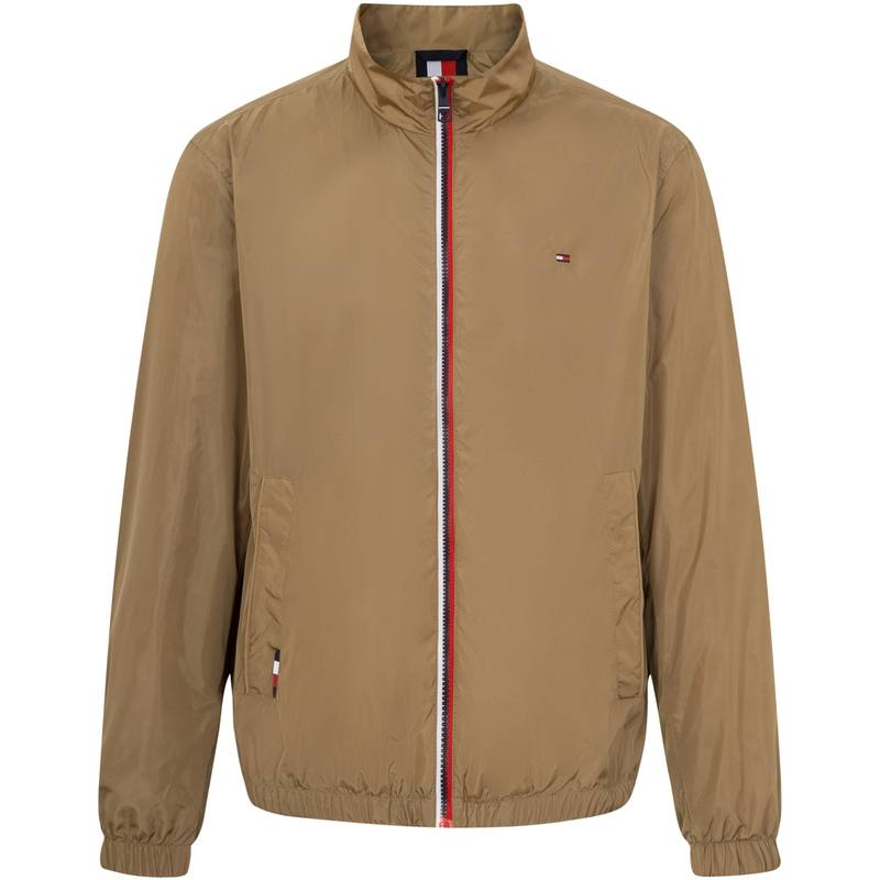 Tommy Hilfiger Jackets Men's Khaki Stand Collar Moderate Other