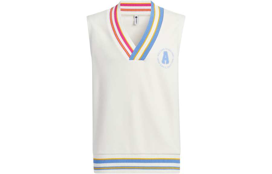 Adidas Adidas Vests Unisex Beige V Neck Moderate Other