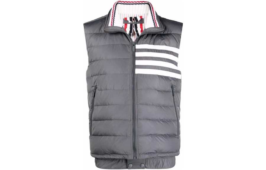 THOM BROWNE THOM BROWNE Twill Down Filled 4 Bar Ski Vest
