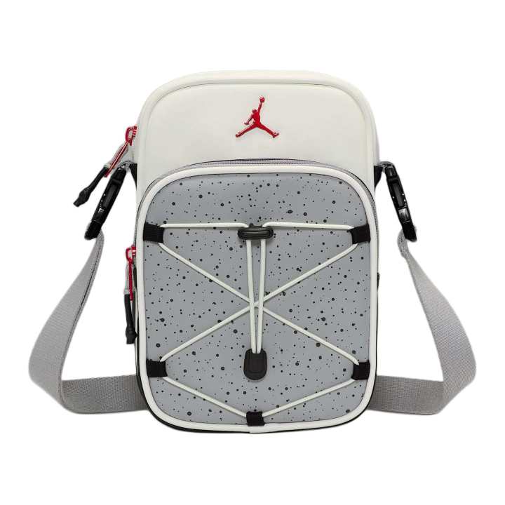 Jordan Jordan Air Polyurethane Shoulder Bag, Crossbody Bag Unisex White & Gray