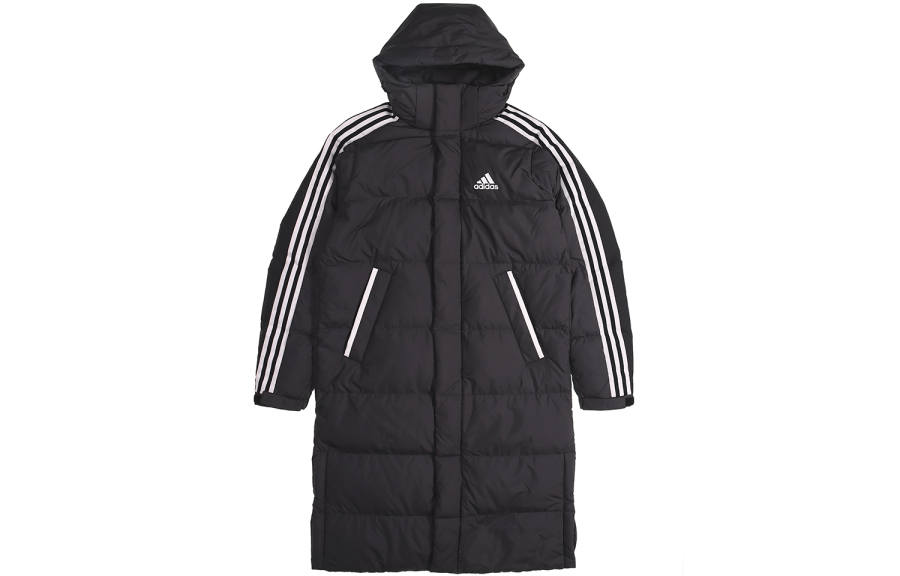 Adidas Adidas Down Jackets Unisex Black Hooded Non Detachable Moderate