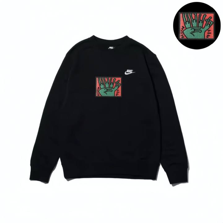 Nike Nike Sweatshirts Unisex Black Crew Neck Moderate Regular
