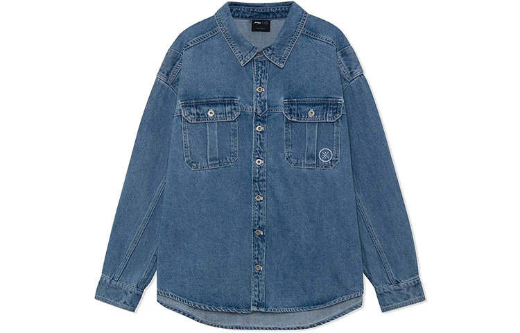 Li-Ning Li Ning Denim Jackets Men's Denim Blue Lapel Moderate Other
