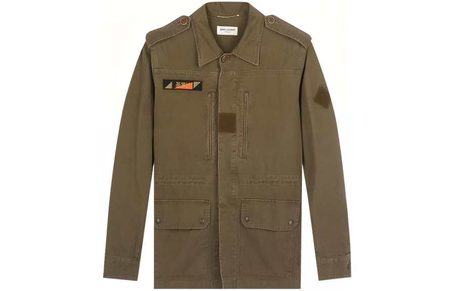 SAINT LAURENT Denim Jacket Men's Army Green