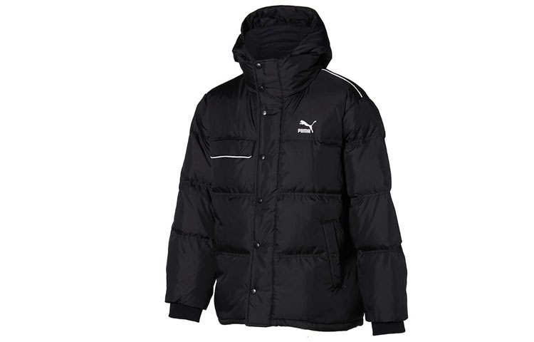 PUMA PUMA Down Jackets Unisex Black Hooded Moderate Other