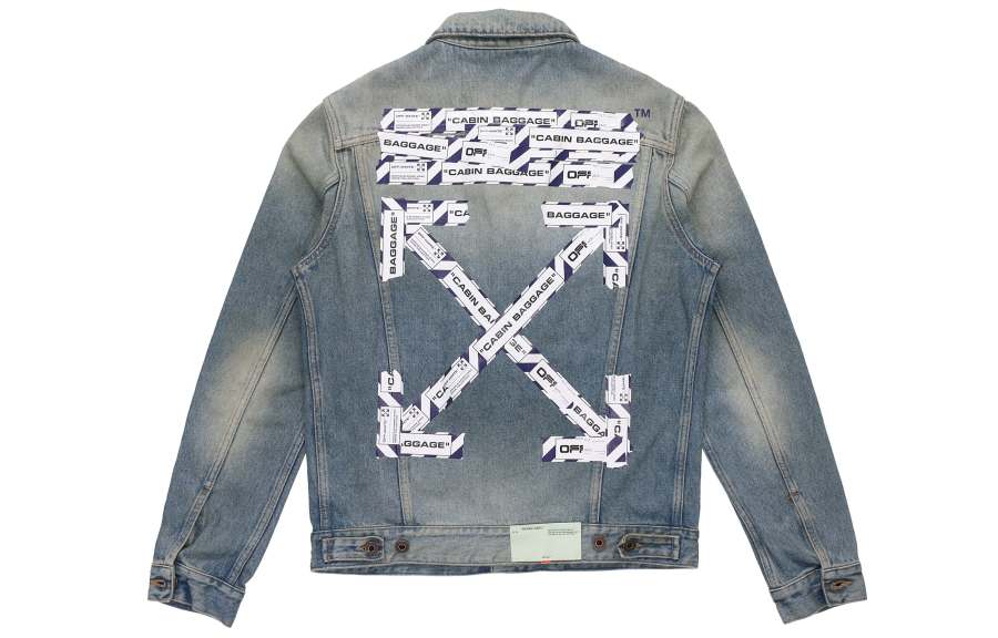 OFF-WHITE OFF WHITE Airport Tape Denim Jacket